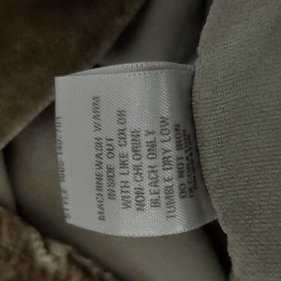 CP Shades Velvet Top S Tan Brown Boxy Oversize Lagenlook Popover 3/4 Sleeve 1005 - Picture 6 of 7